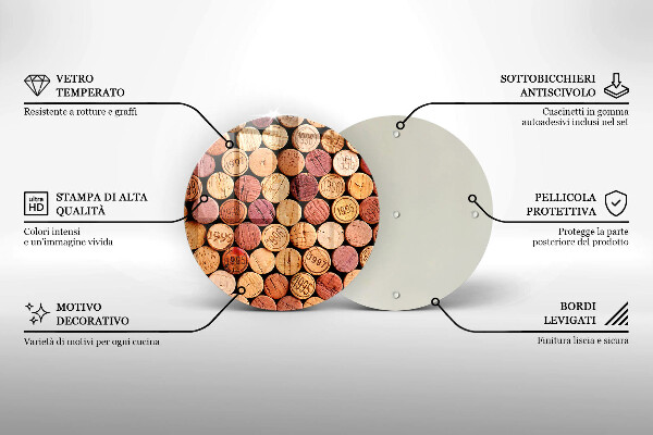 Protection plaque induction Modèle de bouchons de vin