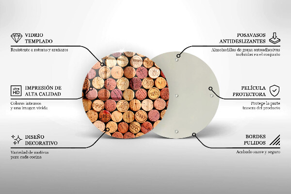 Protection plaque induction Modèle de bouchons de vin