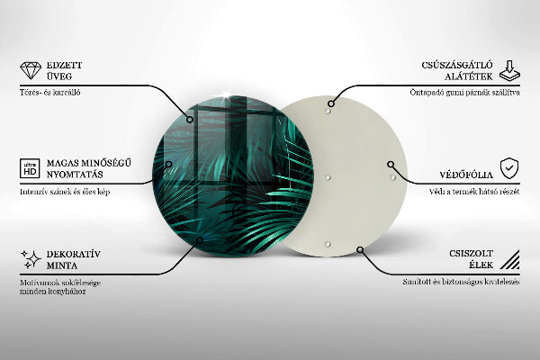 Protection plaque induction Feuilles de la jungle sauvage