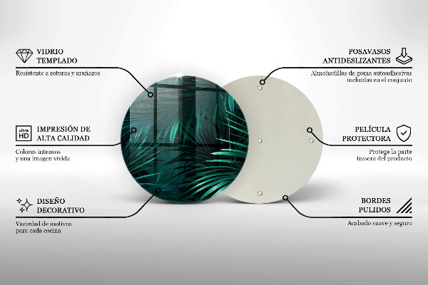 Protection plaque induction Feuilles de la jungle sauvage