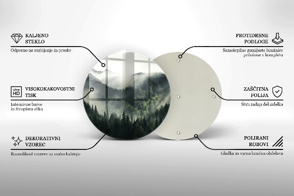 Protection plaque induction Paysage de forêt et de brouillard