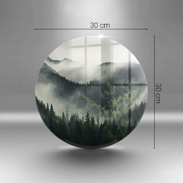 Protection plaque induction Paysage de forêt et de brouillard