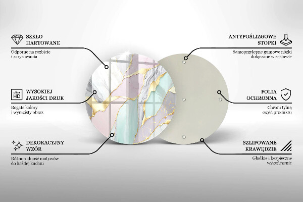 Protection plaque induction Marbre pastel