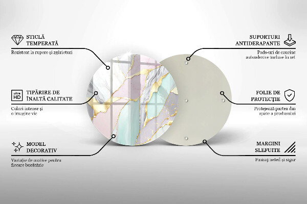 Protection plaque induction Marbre pastel