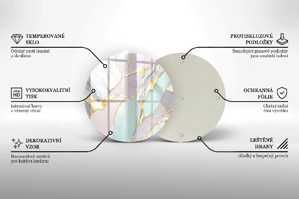 Protection plaque induction Marbre pastel