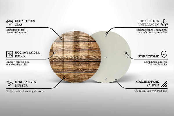 Protection plaque induction Planches texturées en bois