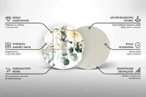 Protection plaque induction Fleurs aquarelles