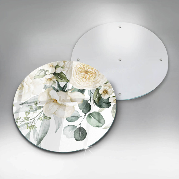 Protection plaque induction Fleurs aquarelles