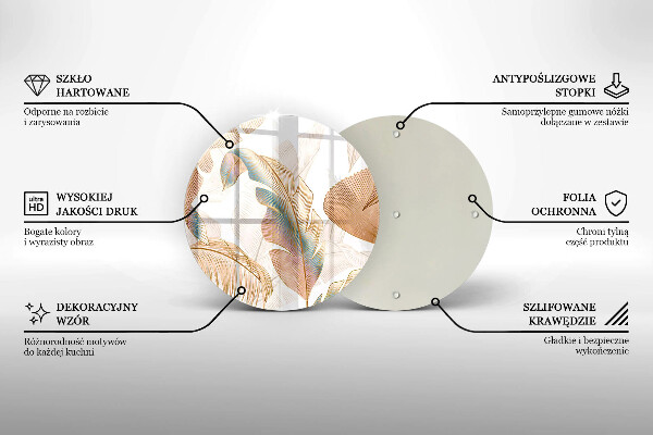 Protection plaque induction Plumes et feuilles de bohème