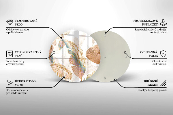 Protection plaque induction Plumes et feuilles de bohème