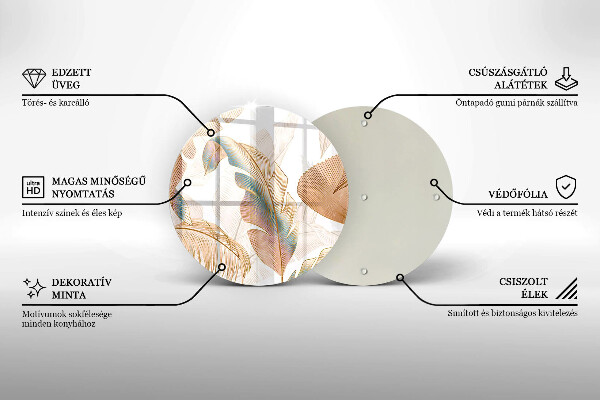 Protection plaque induction Plumes et feuilles de bohème