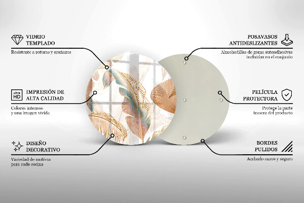 Protection plaque induction Plumes et feuilles de bohème