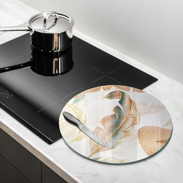 Protection plaque induction Plumes et feuilles de bohème