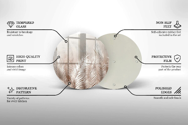 Protection plaque induction Feuilles de végétation bohème