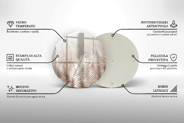 Protection plaque induction Feuilles de végétation bohème