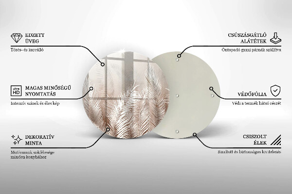 Protection plaque induction Feuilles de végétation bohème