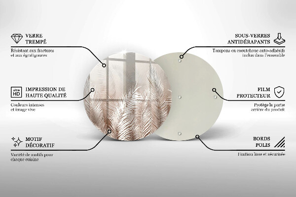 Protection plaque induction Feuilles de végétation bohème