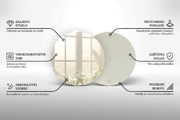 Protection plaque induction Fleurs de bohème en plâtre