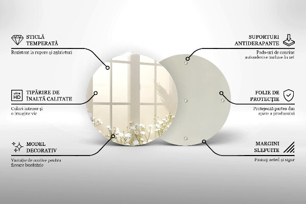 Protection plaque induction Fleurs de bohème en plâtre