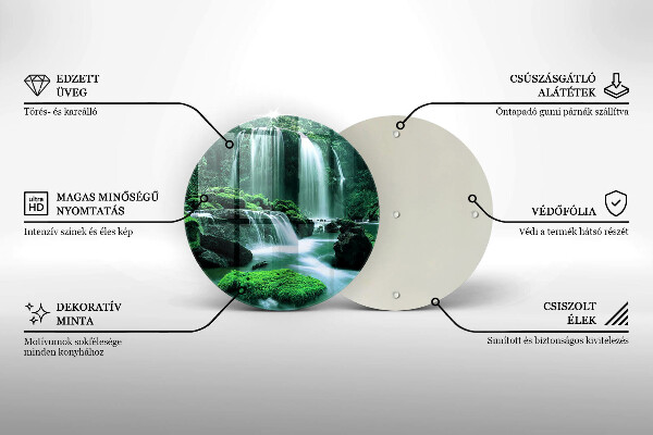 Protection plaque induction Cascade sauvage dans la jungle