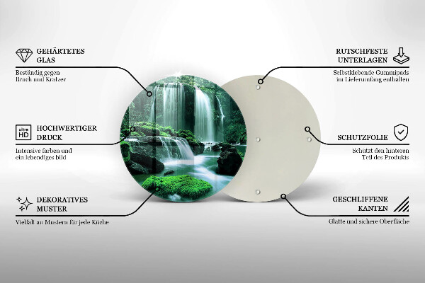 Protection plaque induction Cascade sauvage dans la jungle