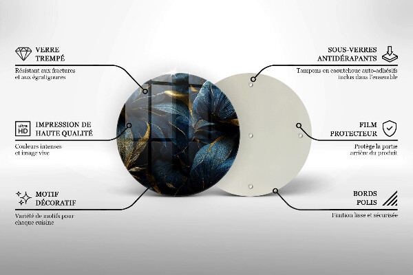 Protection plaque induction Feuilles décoratives avec de l'or