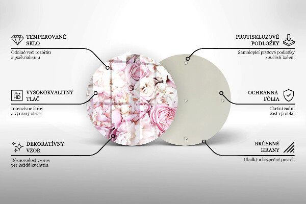 Protection plaque induction Bouquet de pivoines