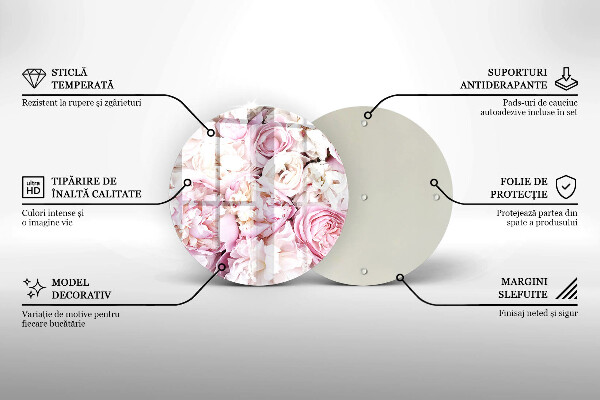 Protection plaque induction Bouquet de pivoines