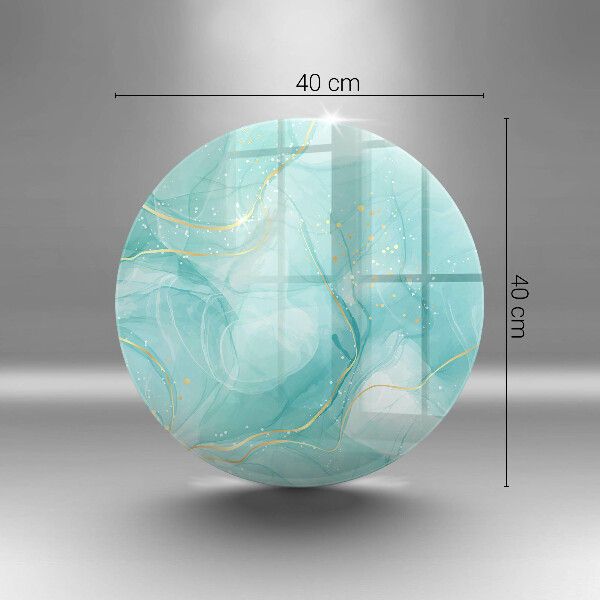 Protection plaque induction Abstraction bleue et dorée