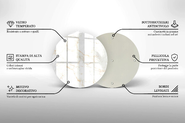 Protection plaque induction Pierre de marbre élégante