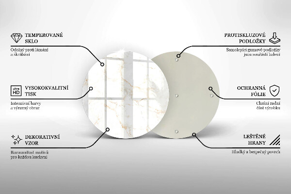 Protection plaque induction Pierre de marbre élégante