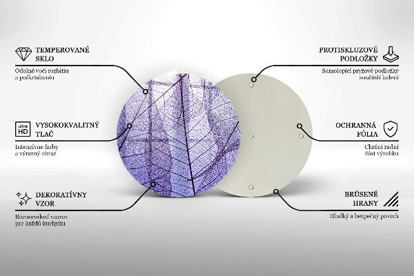 Protection plaque induction Feuilles veinées