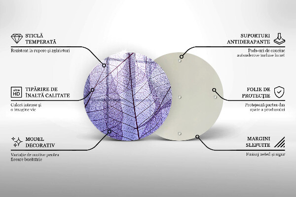 Protection plaque induction Feuilles veinées