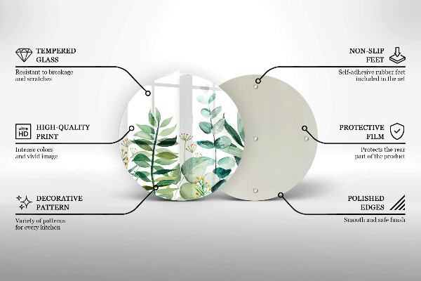 Protection plaque induction Illustration de feuilles de plantes