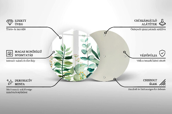 Protection plaque induction Illustration de feuilles de plantes
