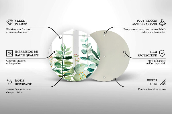 Protection plaque induction Illustration de feuilles de plantes