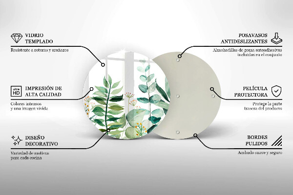 Protection plaque induction Illustration de feuilles de plantes