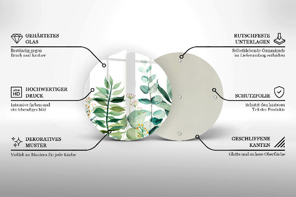 Protection plaque induction Illustration de feuilles de plantes