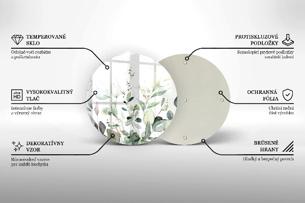 Protection plaque induction Plantes aquarelles