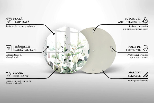 Protection plaque induction Plantes aquarelles