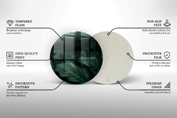 Protection plaque induction Feuilles sombres