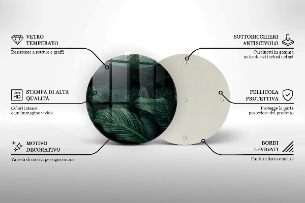 Protection plaque induction Feuilles sombres