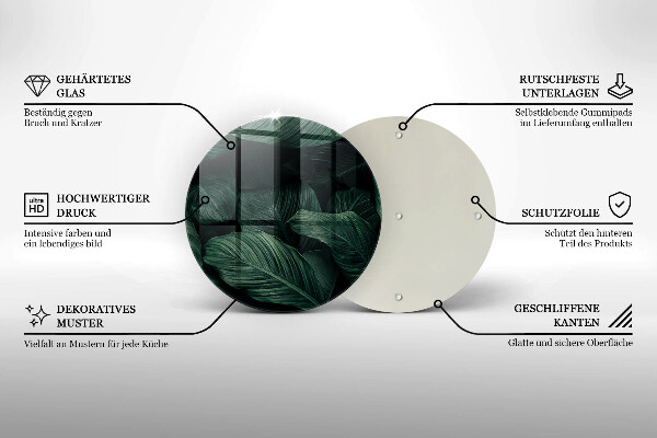 Protection plaque induction Feuilles sombres