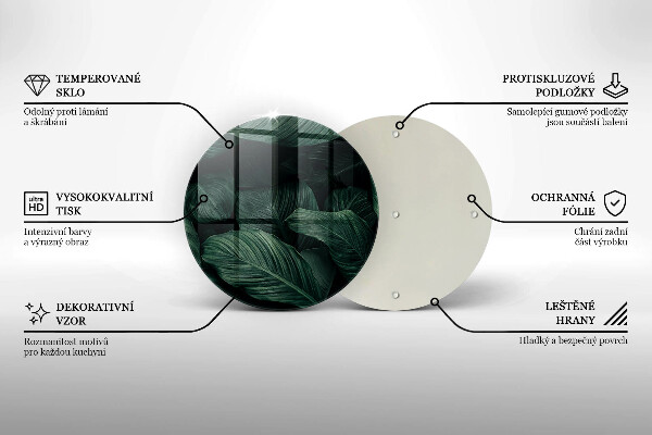 Protection plaque induction Feuilles sombres