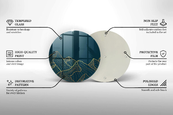 Protection plaque induction Montagnes abstraites