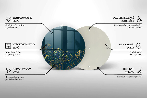 Protection plaque induction Montagnes abstraites