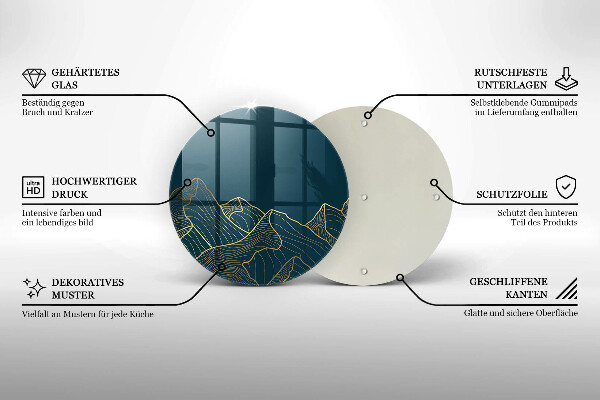 Protection plaque induction Montagnes abstraites