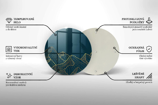 Protection plaque induction Montagnes abstraites