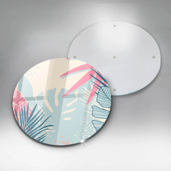 Protection plaque induction Feuilles pastel