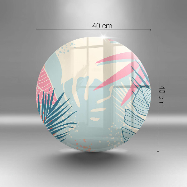 Protection plaque induction Feuilles pastel